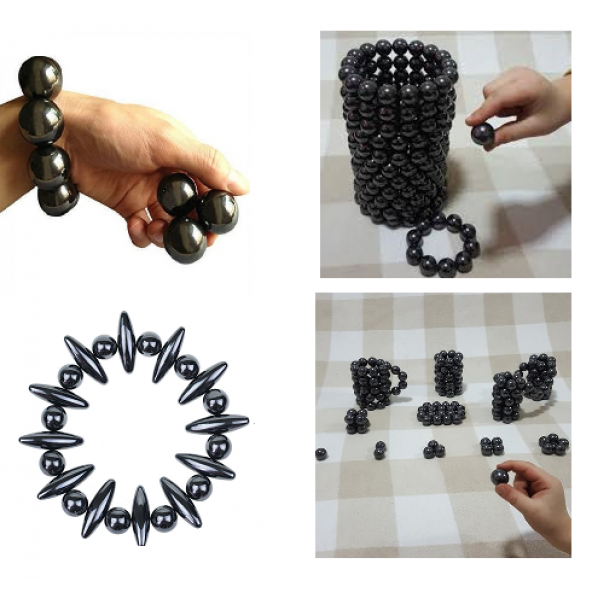 BİLYE ŞEKLİNDE MANYETİK MIKNATIS BİLYA STRES TOPU (NEODYUM DEĞİL) 100 ADET - 6