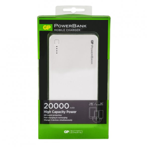 GP GP3C20AWE Powerbank Li-ion 20000 mAh Harici Batarya Beyaz