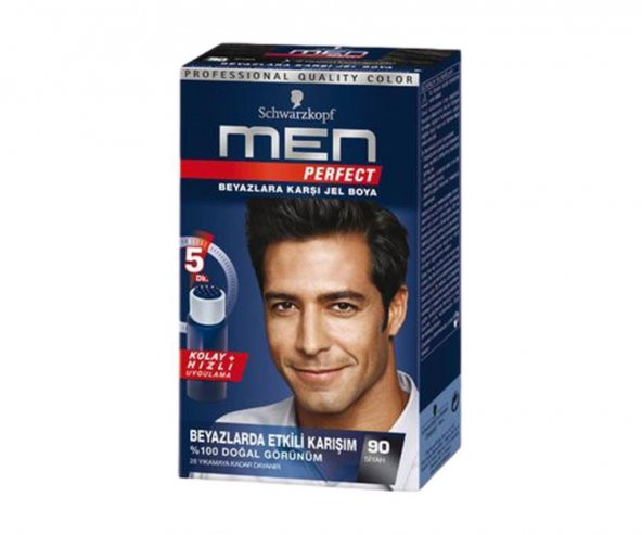 Schwarzkopf Men Perfect Jel Saç Boyası 90 Siyah - 1