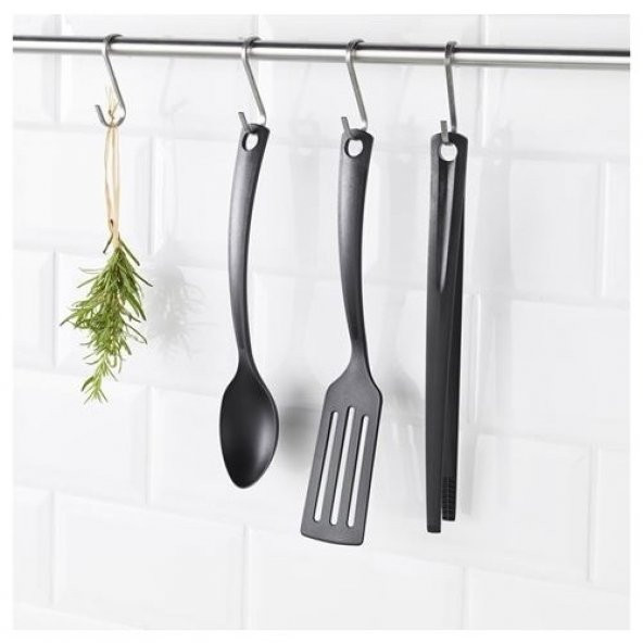 IKEA GNARP MUTFAK GEREÇLERİ SETİ SİYAH RENK - 2