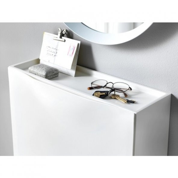 IKEA Trones Plastik Ayakkabılık Ayakkabı Dolabı - 2 Parça - Beyaz - 3