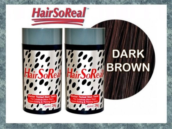 HSR Hair So Real Saç Fiberi 28 Gr  Koyu Kahve 2Li Paket - 2