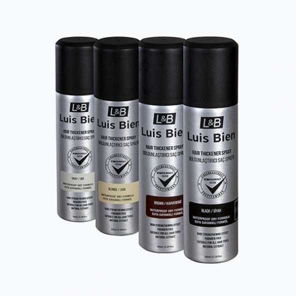 Luis Bien Hair Fiber Dolgunlaştırıcı Saç Spreyi - SİYAH RENK