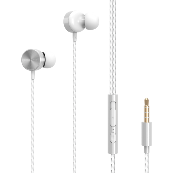 Wiwu Earbuds 102 3.5mm Jack Girişli Kablolu Kulaklık Beyaz