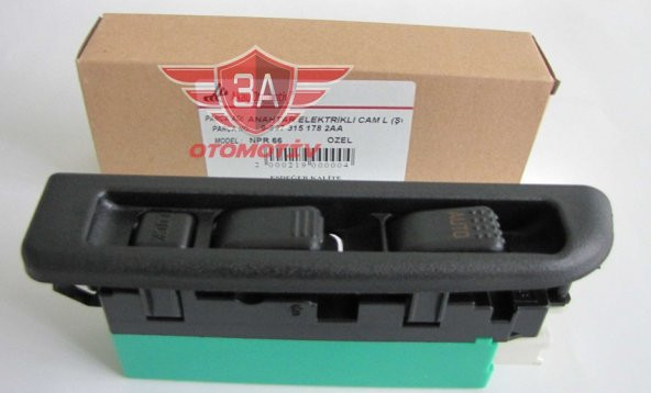 Isuzu Cam Kaldırma Düğmesi Sol Nkr55 - Nkr71 (12Volt)