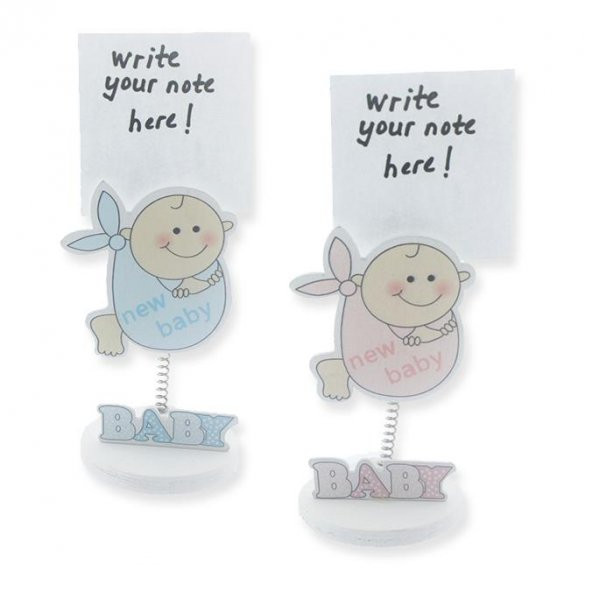 12 Adet New Baby Sticker Ahşap Bebek Notluk - 2
