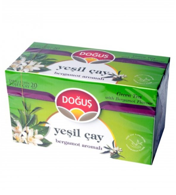 Doğuş Yeşil Çay Bergamot Aromalı Bitki Çay Süzen Poşet 20 Li
