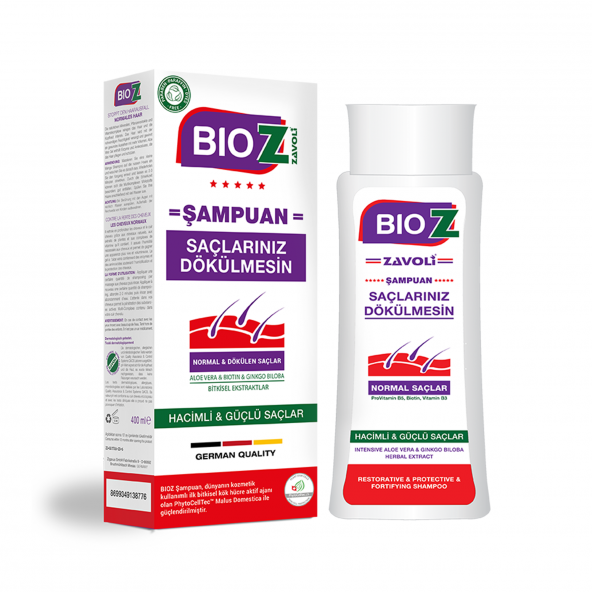 Bioz Normal Saçlar İçin Ginkgo Biloba Destekli Bakım Şampuanı 400 Ml - 2