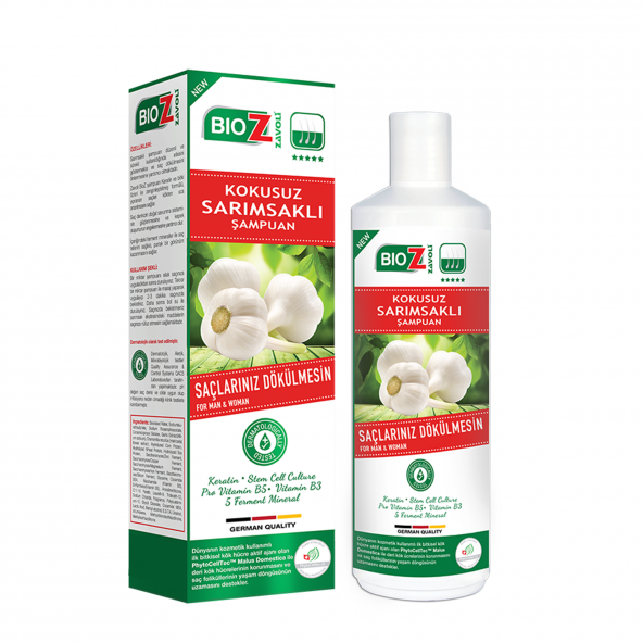 Bioz Saç Dökülmesine Karşı Kokusuz Sarımsaklı Şampuan 450 Ml - 2