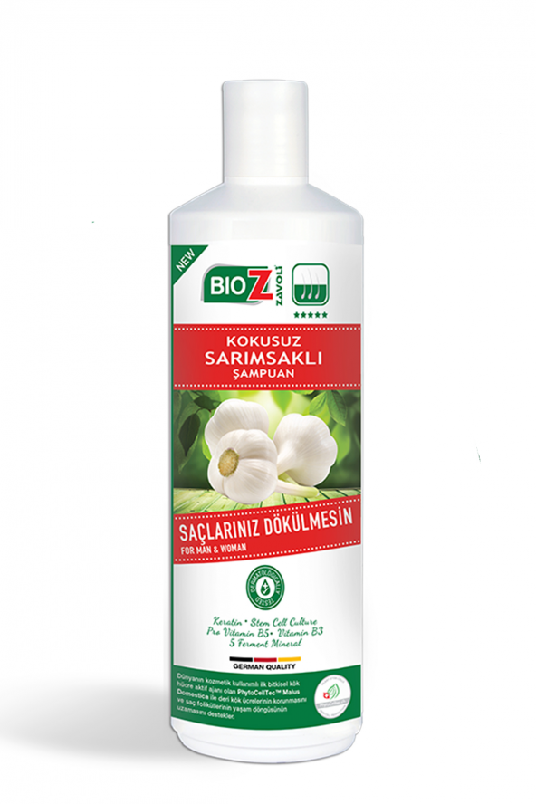 Bioz Saç Dökülmesine Karşı Kokusuz Sarımsaklı Şampuan 450 Ml - 3