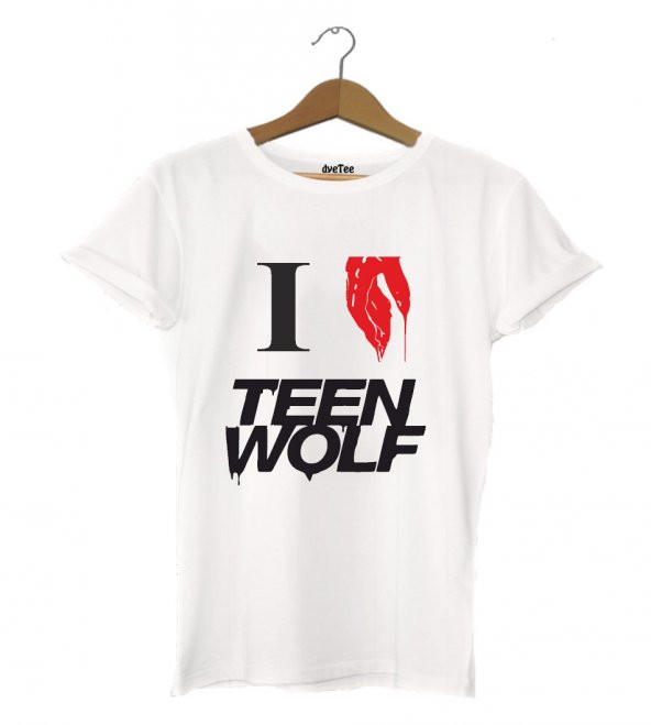 I Love Teen Wolf Erkek Tişört - Dyetee