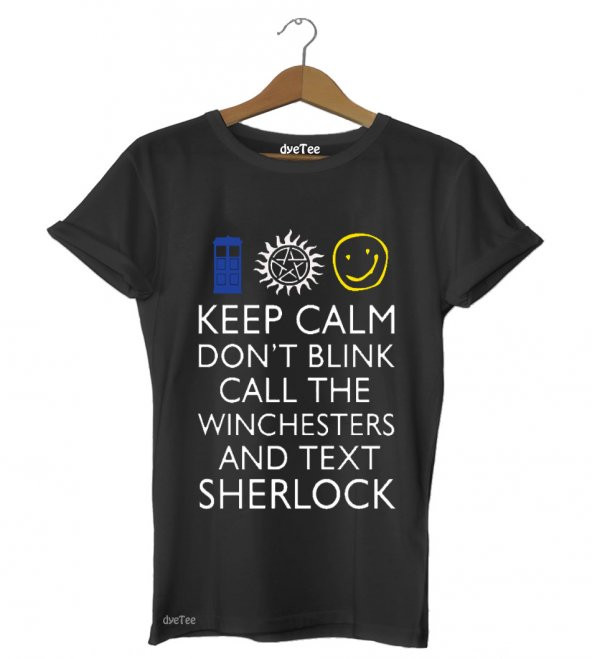 Sherlock Dr Who Supernatural Erkek Tişört - Dyetee