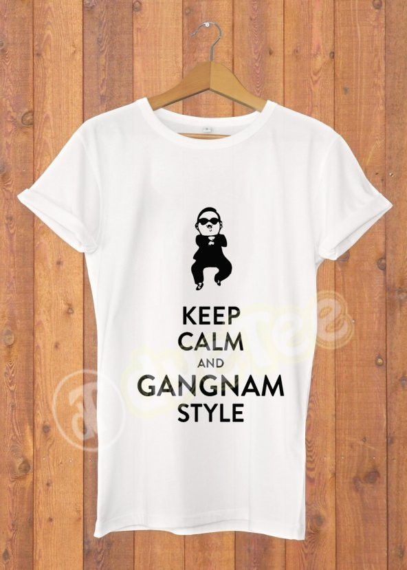 Keep Calm Gangnam Kadın Tişört - Dyetee