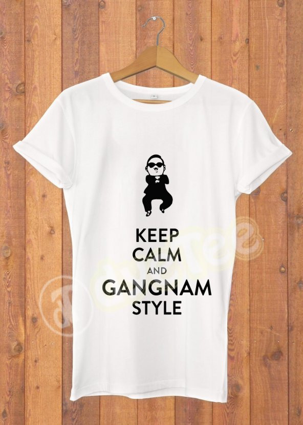Keep Calm Gangnam Kadın Tişört - Dyetee
