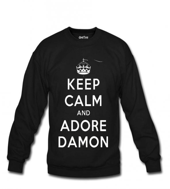 Vampire Diaries Keep Calm Erkek Sweatshirt ve Kapüşonlu - Dyetee