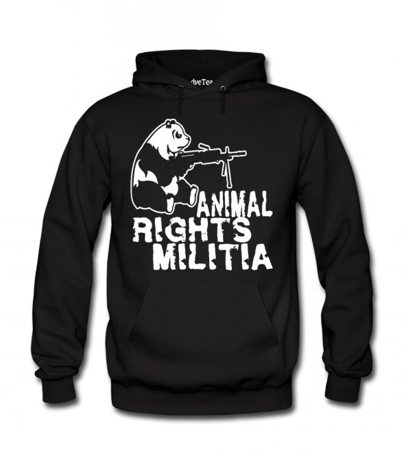 Hayvan Hakları Milisi Erkek Sweatshirt ve Kapüşonlu - Dyetee - 1