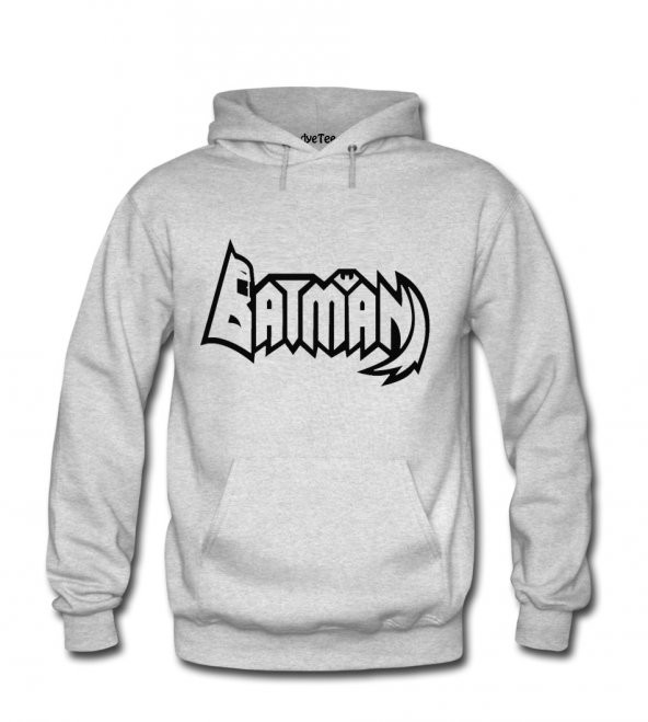 Batman Font Erkek Sweatshirt ve Kapüşonlu - Dyetee