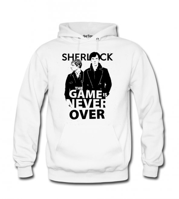 Sherlock Never Over Erkek Sweatshirt ve Kapüşonlu - Dyetee