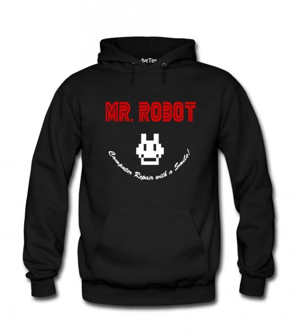 Mr Robot Computer Repair Erkek Sweatshirt ve Kapüşonlu - Dyetee