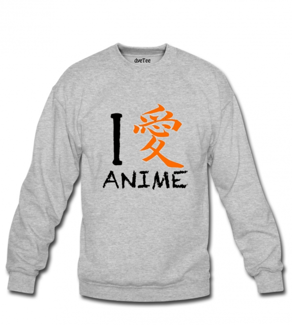 I LOVE Anime Manga Erkek Sweatshirt ve Kapüşonlu - Dyetee - 1