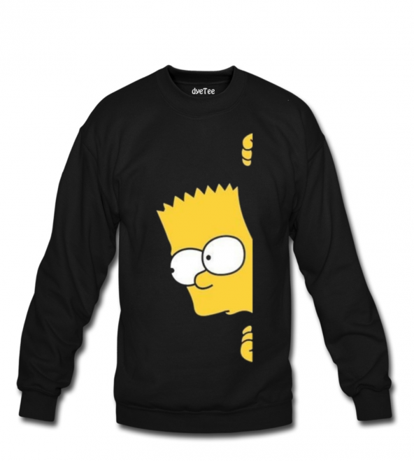 Haylaz Bart Simpson Kadın Sweatshirt ve Kapüşonlu - Dyetee