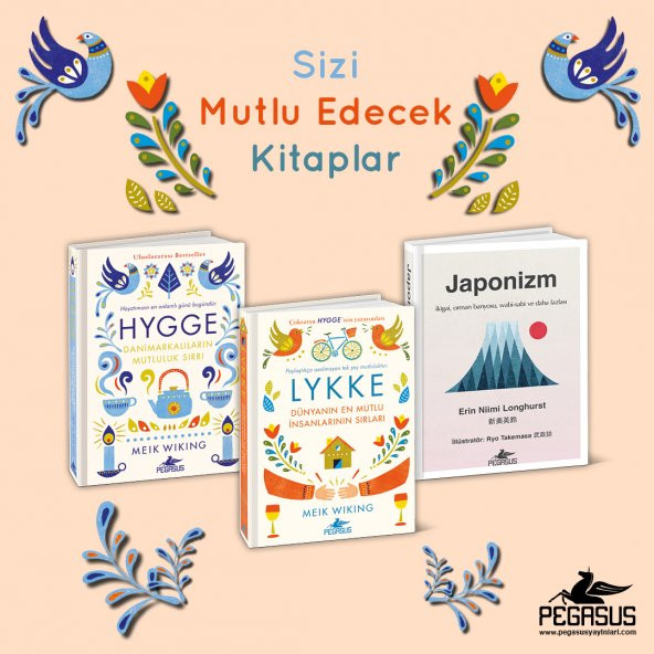 Hygge + Lykke + Japonizm Takım Set (Ciltli 3 Kitap)