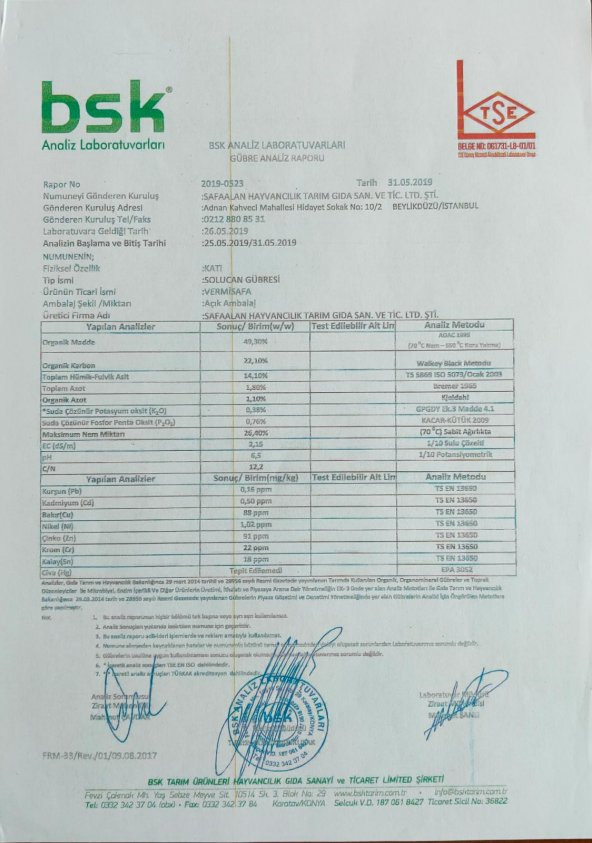 Vermisafa "100 Organik Katı Solucan Gübresi 20 Kg - 5