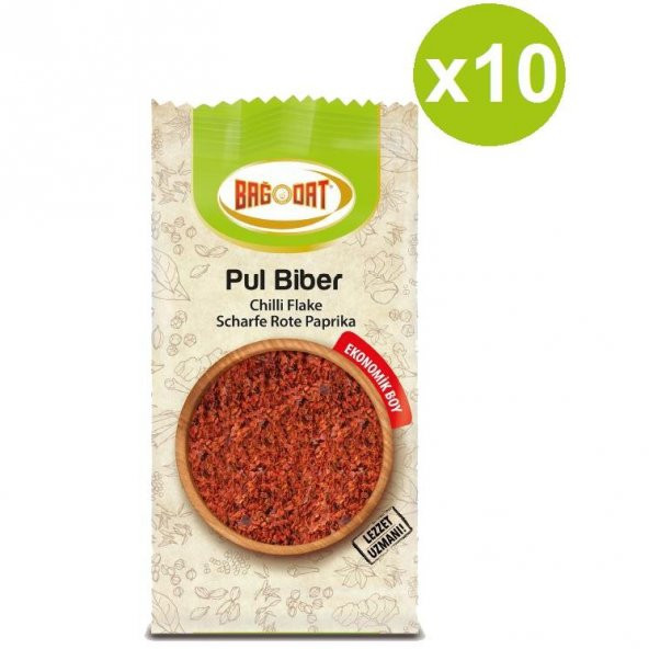 Bağdat Baharat Pul Biber 210gr x 10 Adet (Koli)