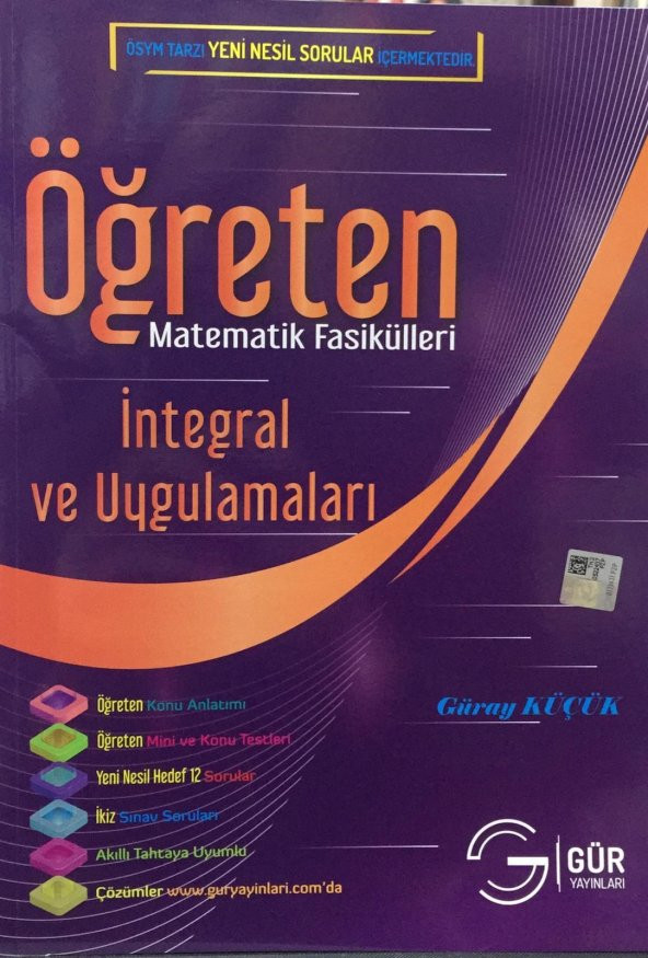 Gür Yayınları İntegral ve Uygulamaları 2020 YENİ NESİL SORULAR