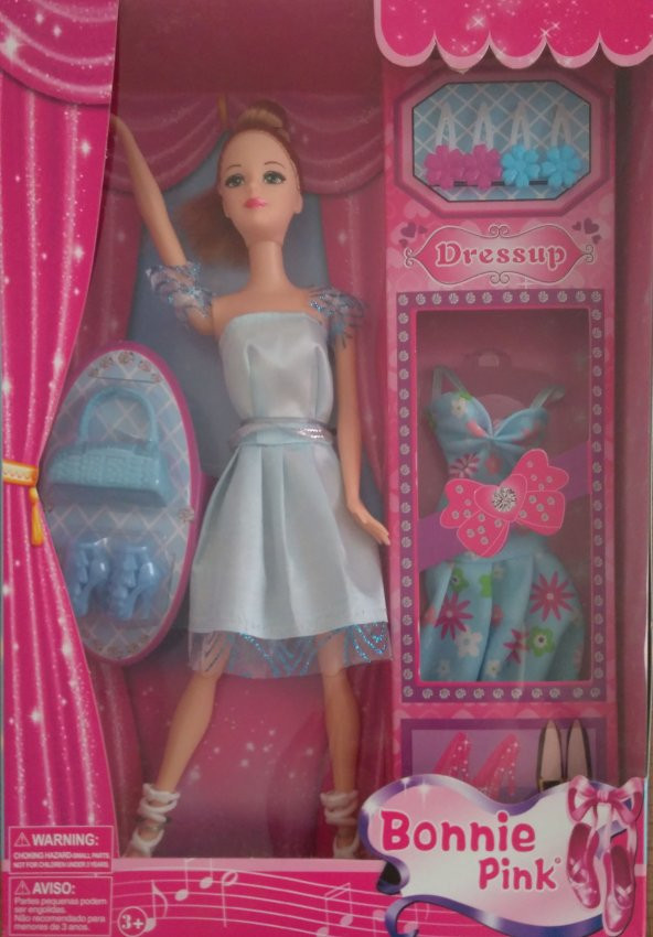 BALERİN BARBİ BEBEK BONNİE PİNK - 3