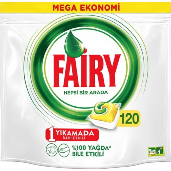 Fairy Hepsi Bir Arada 120 Yıkama Bulaşık Makinesi Deterjanı Kapsülü Limon Kokulu - 2