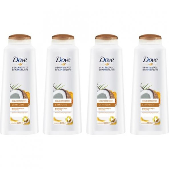 Dove Hindistan Cevizi Özlü Güçlendirici Şampuan 550 ml x 4