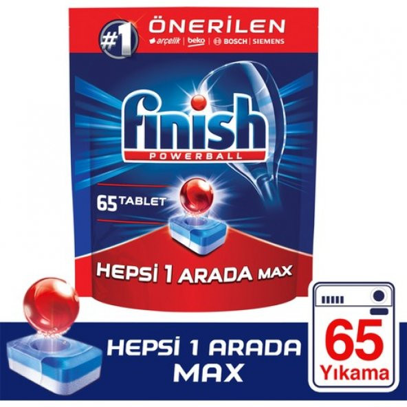 Finish Hepsi Bir Arada 65 Tablet Bulaşık Makinesi Deterjanı