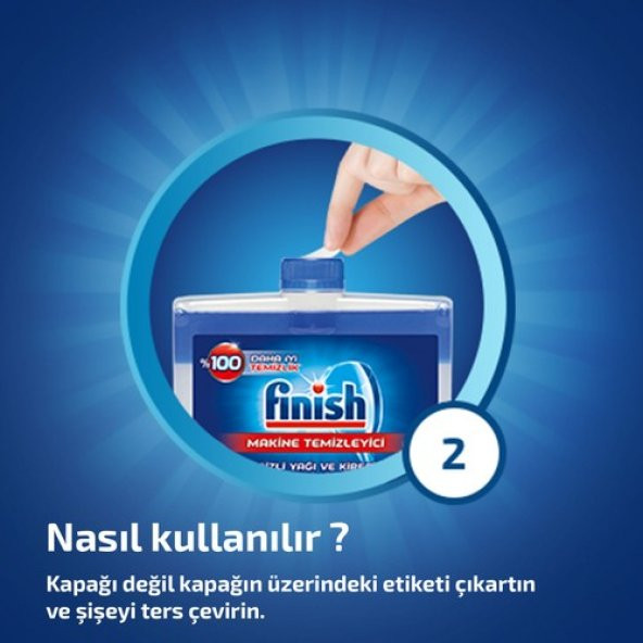 Finish Bulaşık Makinesi Deterjanı Makine Temizleyici Sıvı 2x250 ml - 7