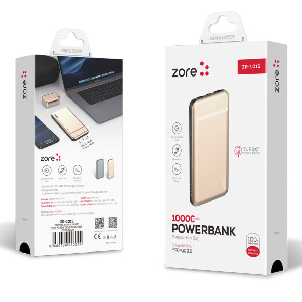 Zore ZR-1015 10000 Mah Powerbank - 1