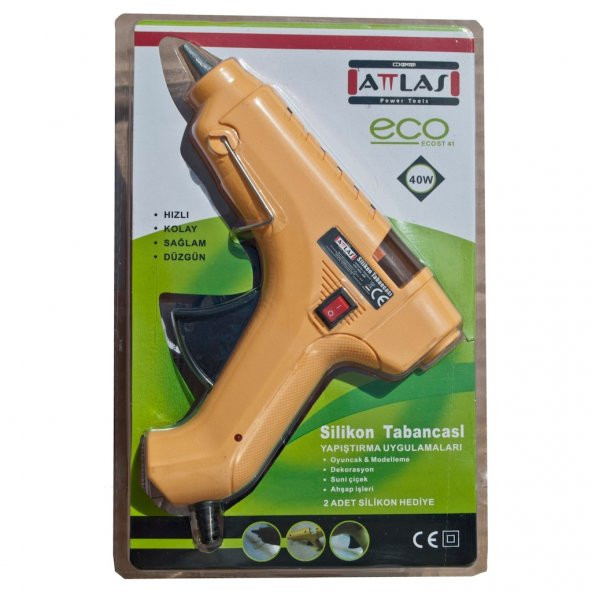Attlas Eco ST-41 Sıcak Silikon Tabancası 40 W Mum Silikon Hediye - 2