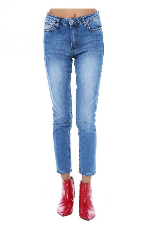 Mavi Denim Taşlanmış Yıpratmalı Kadın Pantolon - 2