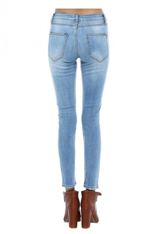 Mavi Denim Yırtık Diz Detaylı Kadın Pantolon - 3