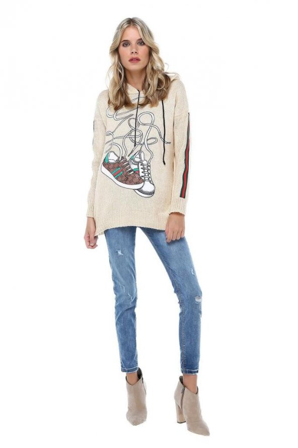 Mavi Denim Yıkamalı Yırtık Detaylı Kadın Pantolon