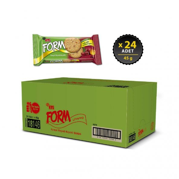Eti Form Karışık Meyveli Kepekli Bisküvi 45 g x 24 Adet - 2