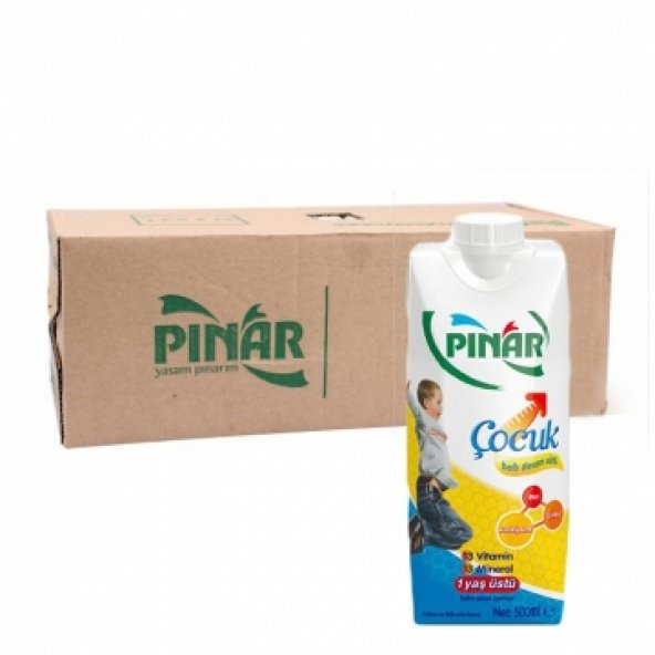 Pınar Çocuk Ballı Devam Sütü 500 ml x 12 Adet