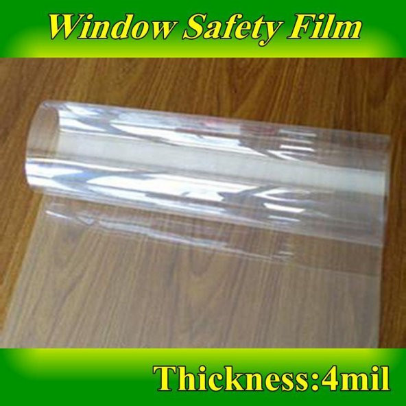 Güvenlik Şeffaf Cam Filmi Kırılmaz 4 Milim 100 cm x100 cm - 4