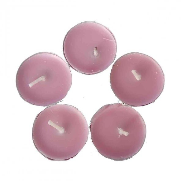 Tea Lights Pembe Mum 5 li 1 Paket