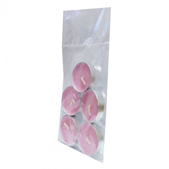 Tea Lights Pembe Mum 5 li 1 Paket - 4