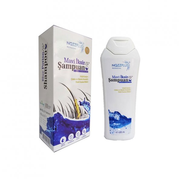 Nozzplus Mavi İksir Şampuan Çinko ve Biotin Destekli Şampuan 400 ML