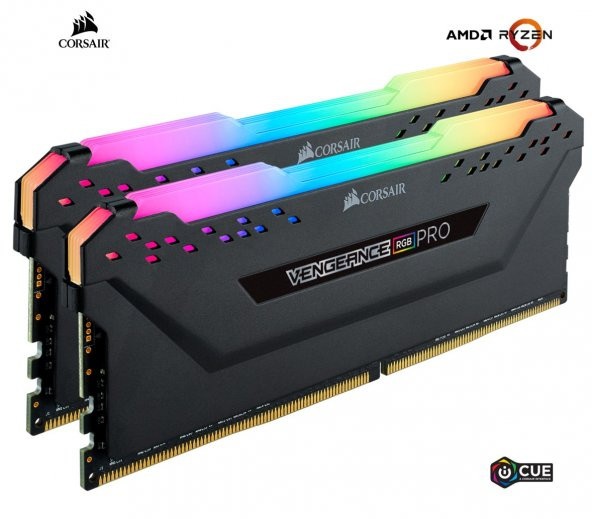Corsair Vengeance RGB PRO AMD Ryzen 16GB (2x8) 3600MHz DDR4 CMW16GX4M2Z3600C18 Bellek 1,35V
