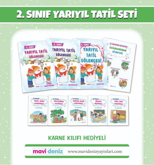 Mavi Deniz Yayınları 2.Sınıf Yarıyıl Tatil Seti 2019-2020