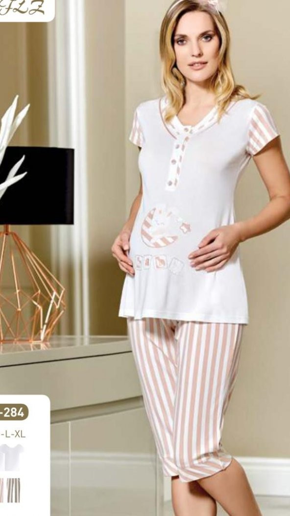 FLZ 24-284 YENİ SEZON HAMİLE LOHUSA SPOR KAPRİ PİJAMA TAKIMI