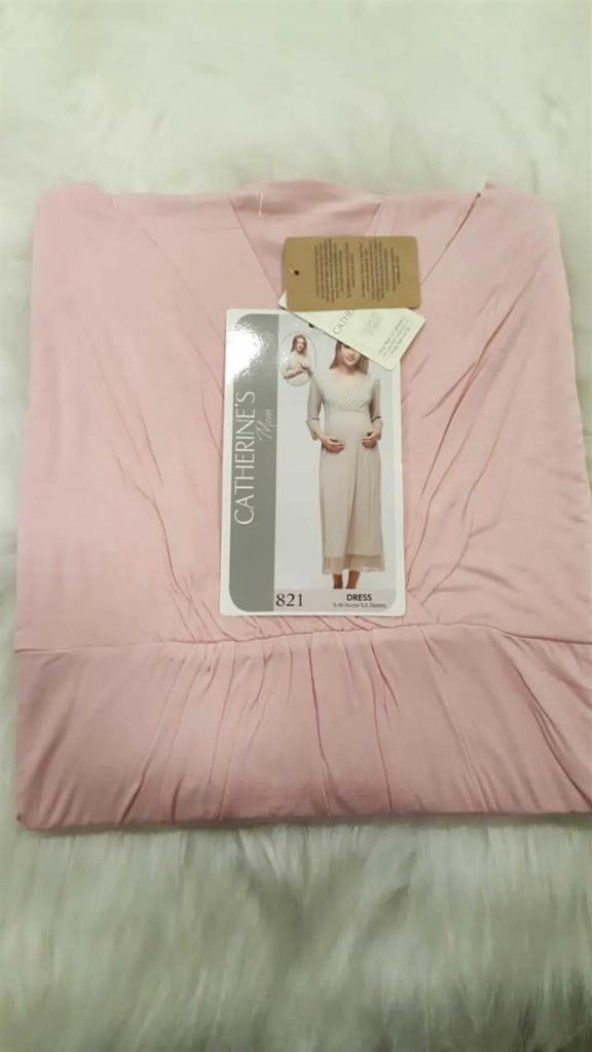 CATHERİNES 821 Hamile Lohusa Geceliği Dirsek Kol Lohusa Gecelik - 3