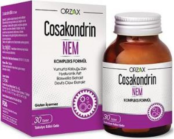 Orzax Cosakondrin Nem Yumurta Kabuğu Zarı 30 Tablet